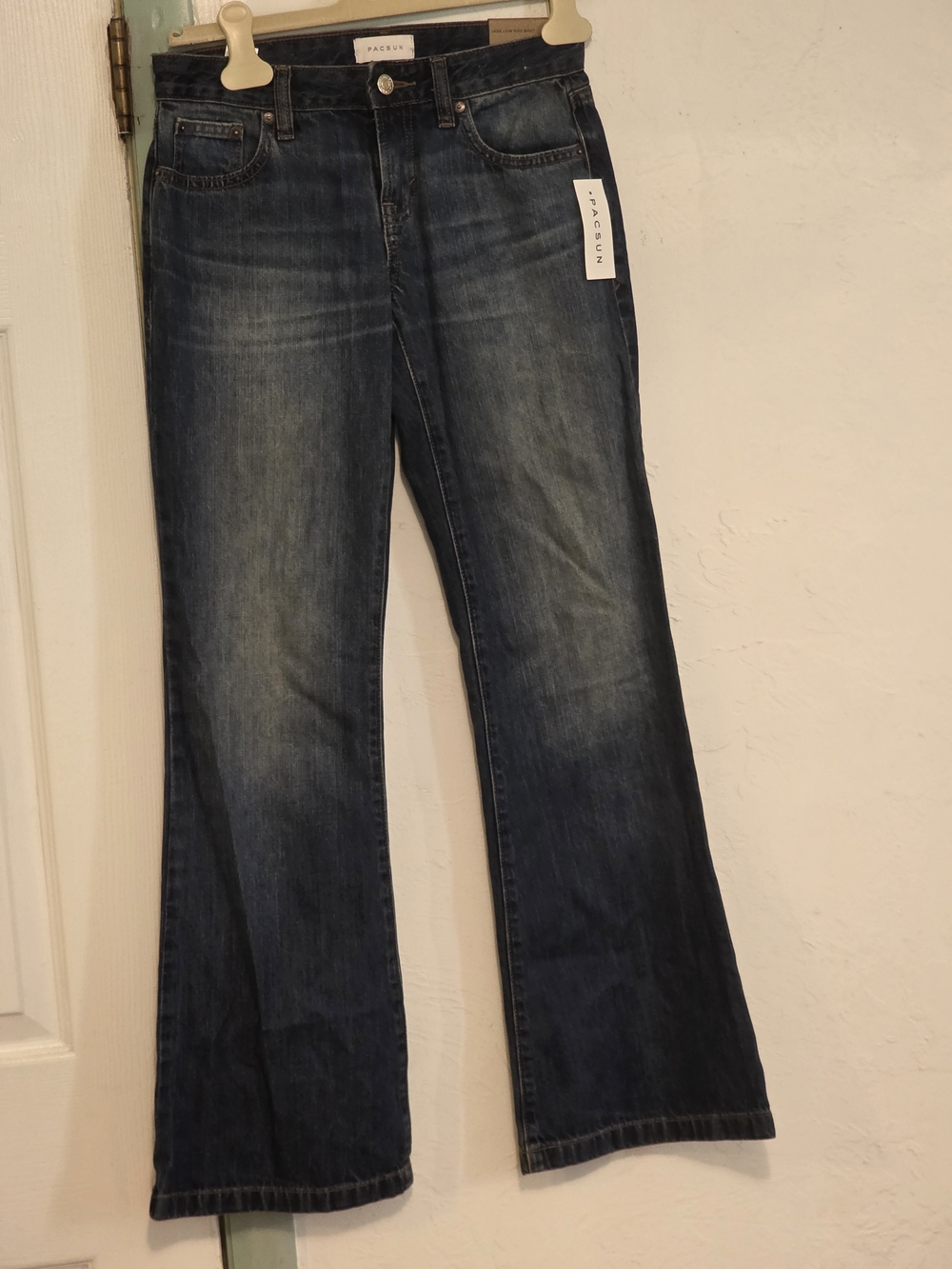 PacSun Women's Dark Blue Flared Jeans